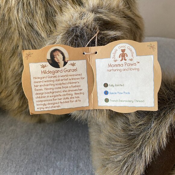 NWT Vintage Gund Hildegard Gunzel Barton's Creek Collection Momma Paws 20" 1999 - Picture 4 of 14